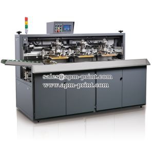 SG104 Eżattezza Għolja Erba 'Kulur tal-Flixkun tal-Flixkun Screen Printer bil-Shuttle